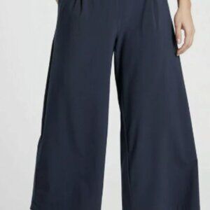 Athleta Brooklyn Wide Leg Crop Pant - Size 12 Navy Blue
